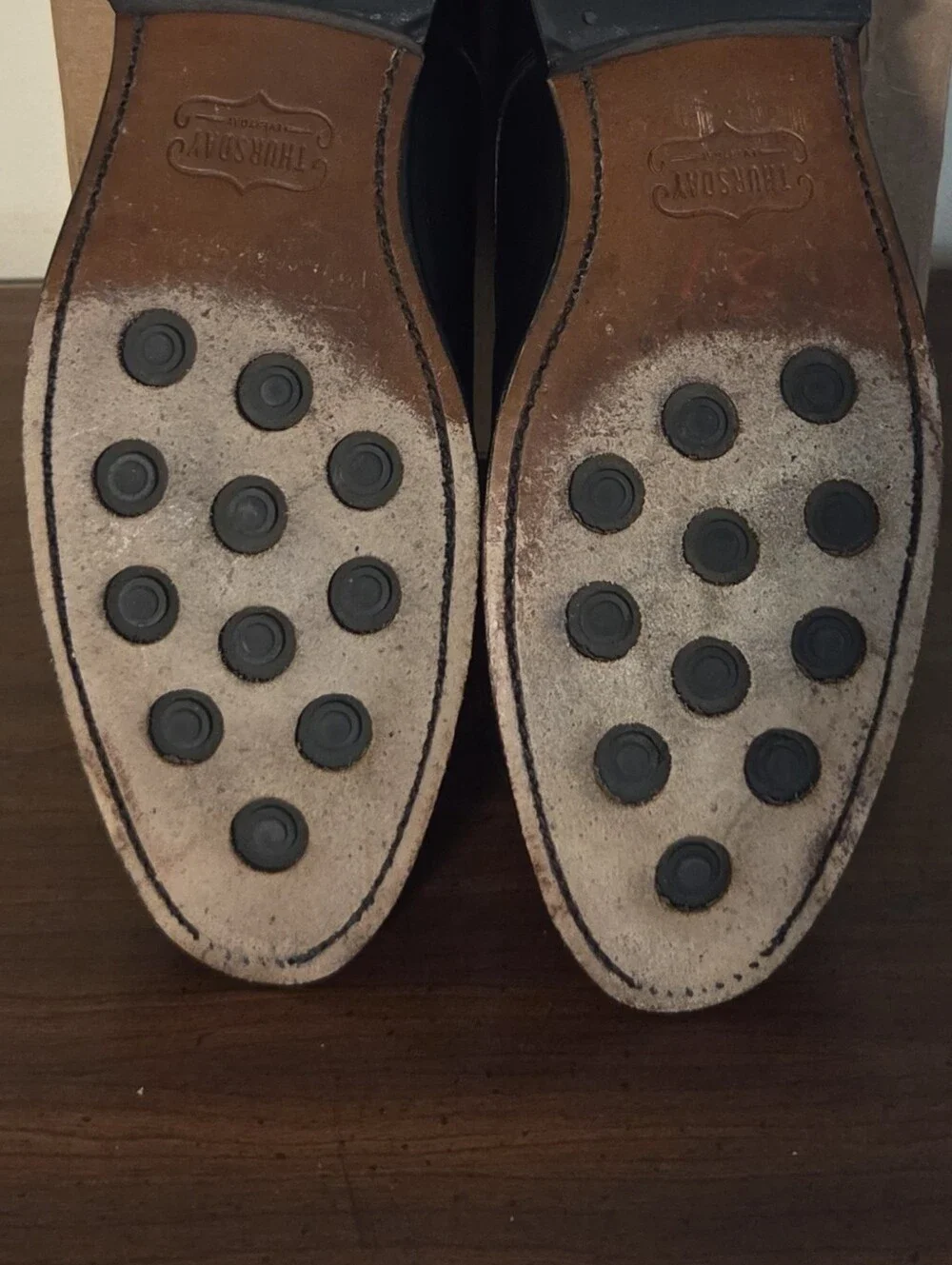 THURSDAY BOOT CO SAINT BLACK LEATHER DOUBLE MONK STRAP DRESS SHOES MENS SZ 8.5.